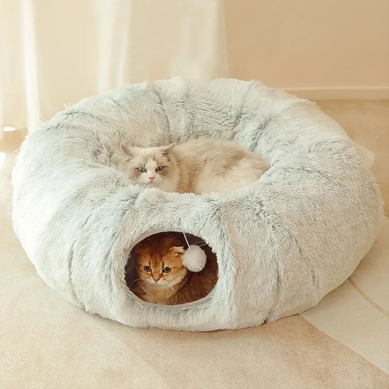 Cats Bed Christmas Beds Cats Plush Cushions Warm All For Winter Pet Supplies Basket Accessories Houses And Habitats Products Mat