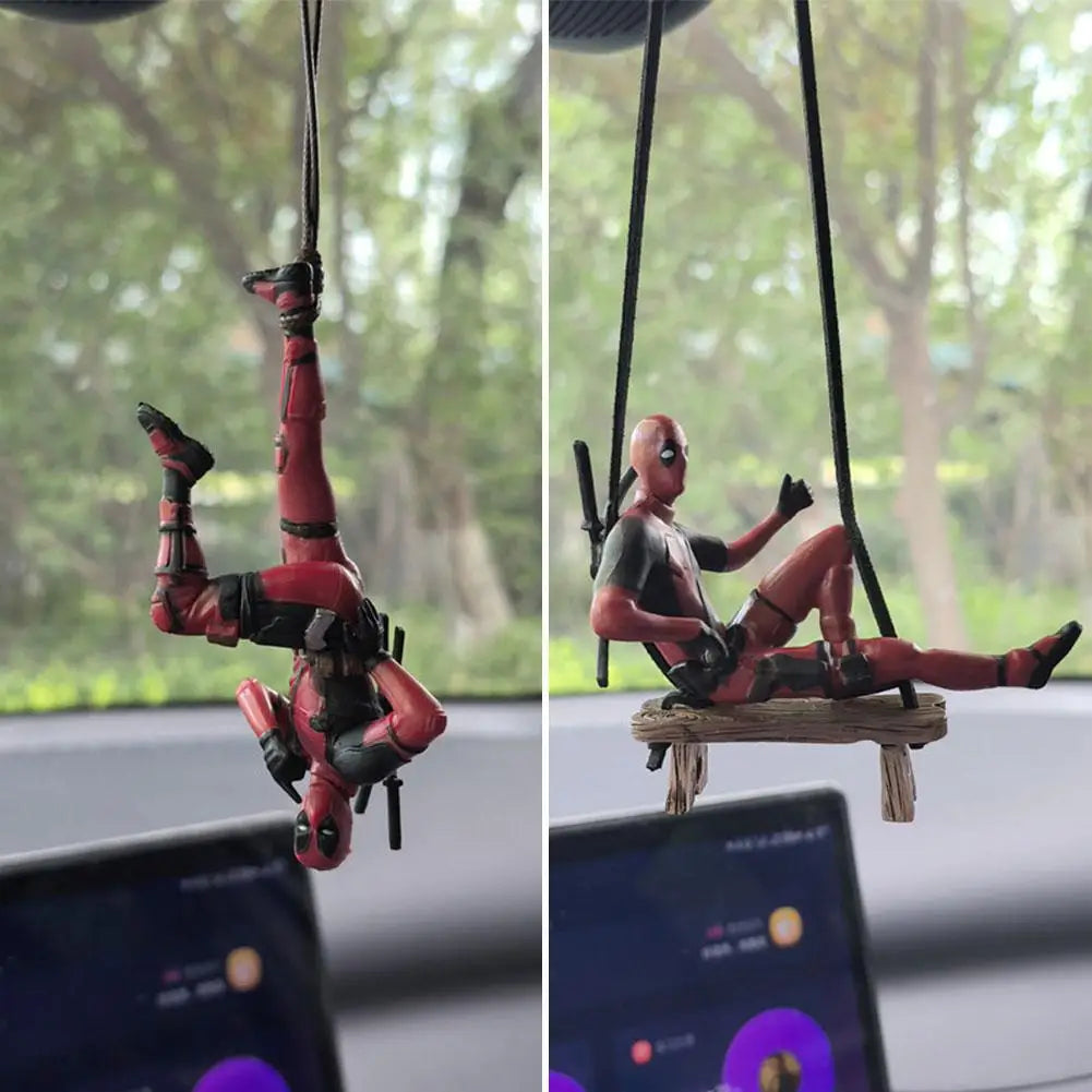 Deadpool Cartoon Car Rearview Mirror Pendant