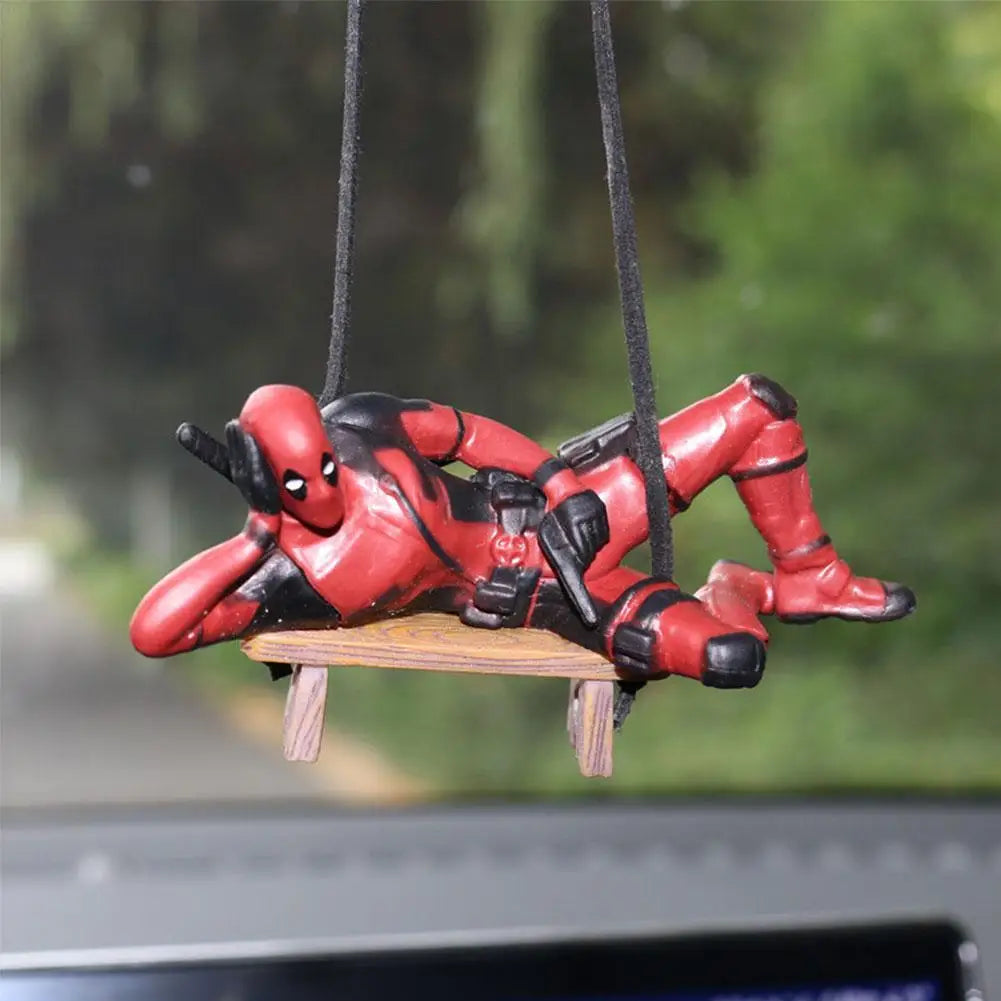 Deadpool Cartoon Car Rearview Mirror Pendant