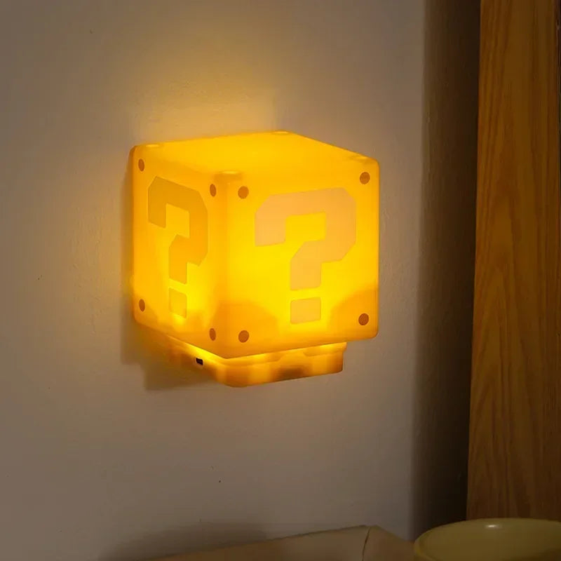 LED Question Mark Night Light with Music Super Mario