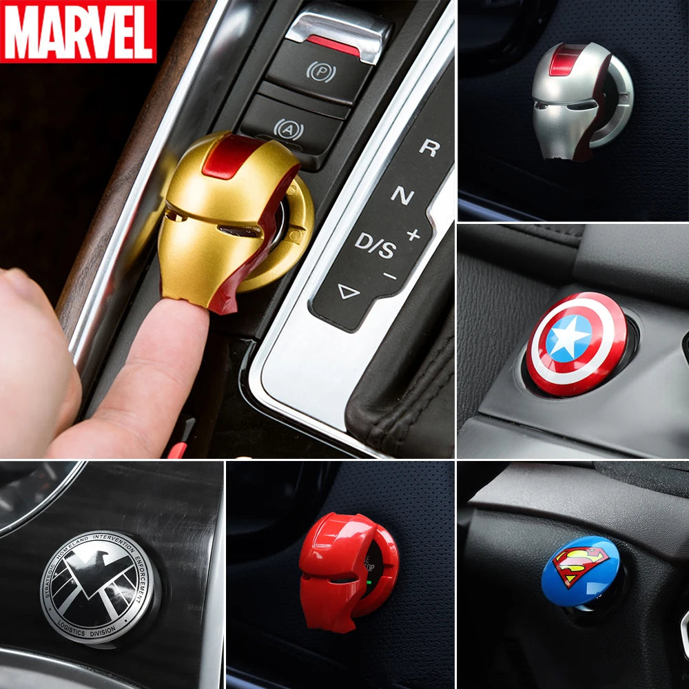 Marvel Car Engine Ignition Start Switch Button Protective Cover