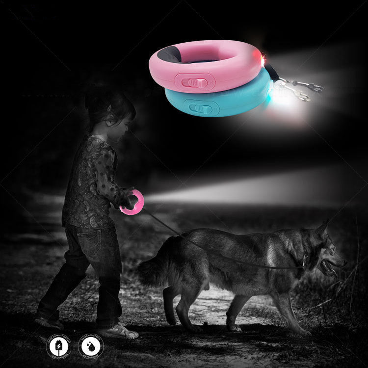 New LED Automatic Telescopic Traction Rope For Pets